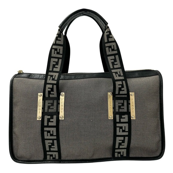 Fendi Handbags - Authentic Vintage Fendi Zucca Monogram Boston - Top Handle Duffle FF Canvas Bag